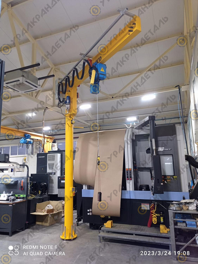 Кран консольный электрический напольный 0.125 т 2.9 м (Изготовитель: УралКранДеталь)