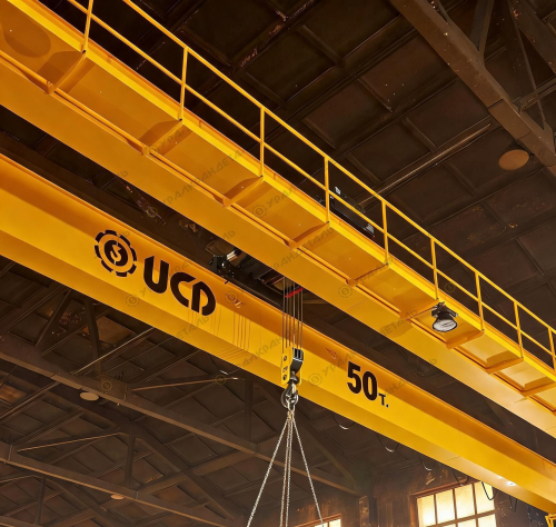 Кран мостовой двухбалочный электрический грузоподъемностью 50т пролетом 10.5м