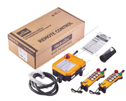 Промышленное радиоуправление TELEcontrol F24-8D 2 пульта (AC48-220-380V) (24 серия, 2х скоростное)